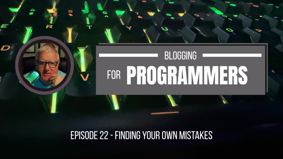 Finding your own mistakes&nbsp;(022)